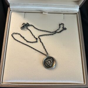 Gucci Logo Wax Seal Pendant Charm Necklace